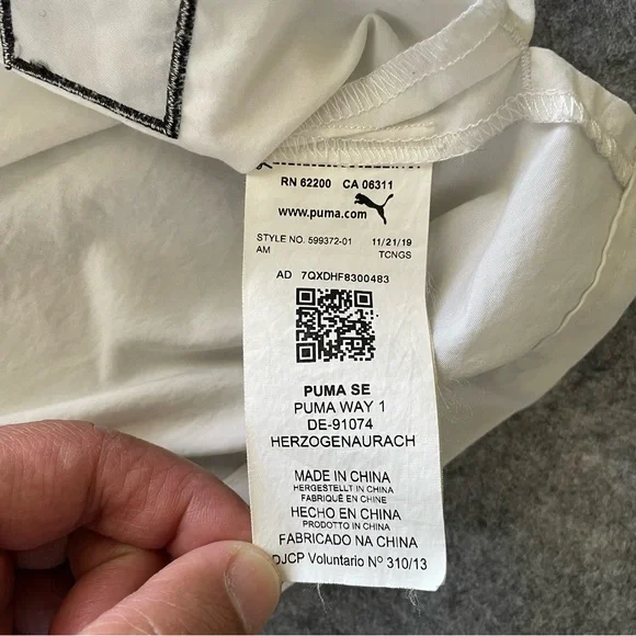 PUMA Jacket Windbreaker Womens XL Quarter Zip Hoodie Black White 599372-01 - Picture 15 of 16